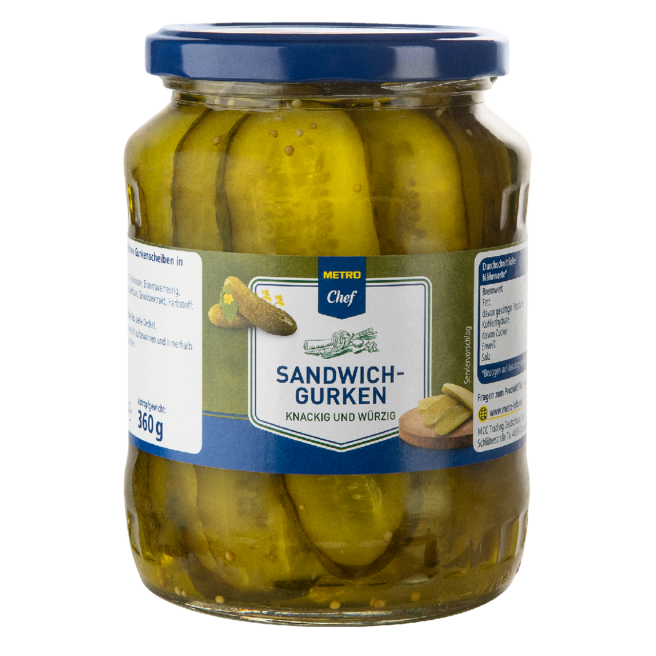 METRO Chef Огурцы маринованные слайсы, 720мл