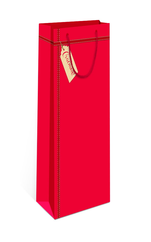 Арт и Дизайн Пакет подарочный для бутылки 12х36х10см