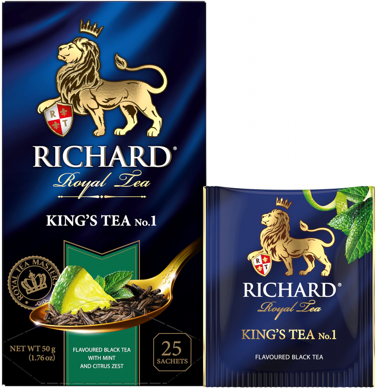 Чай Richard Tea №1 черный мята-цитрус (2г х 25шт), 50г