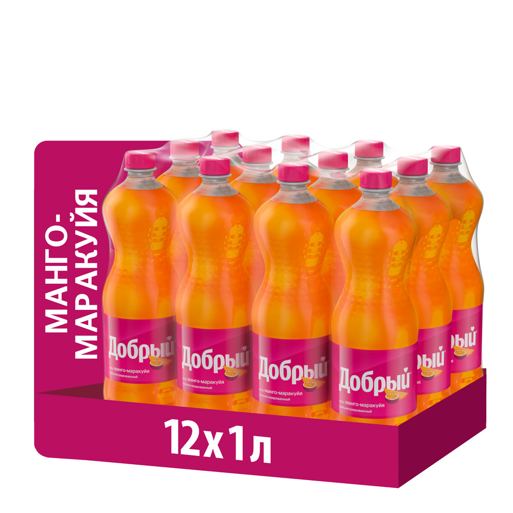Напиток Добрый Манго-маракуйя газированный, 1л