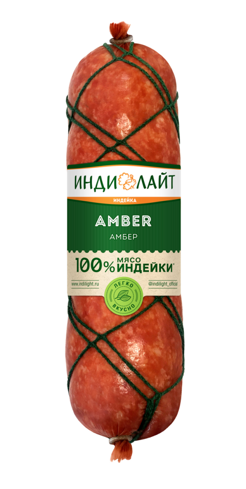 Колбаса Индилайт Сервелат Амбер варено-копченая, 400г