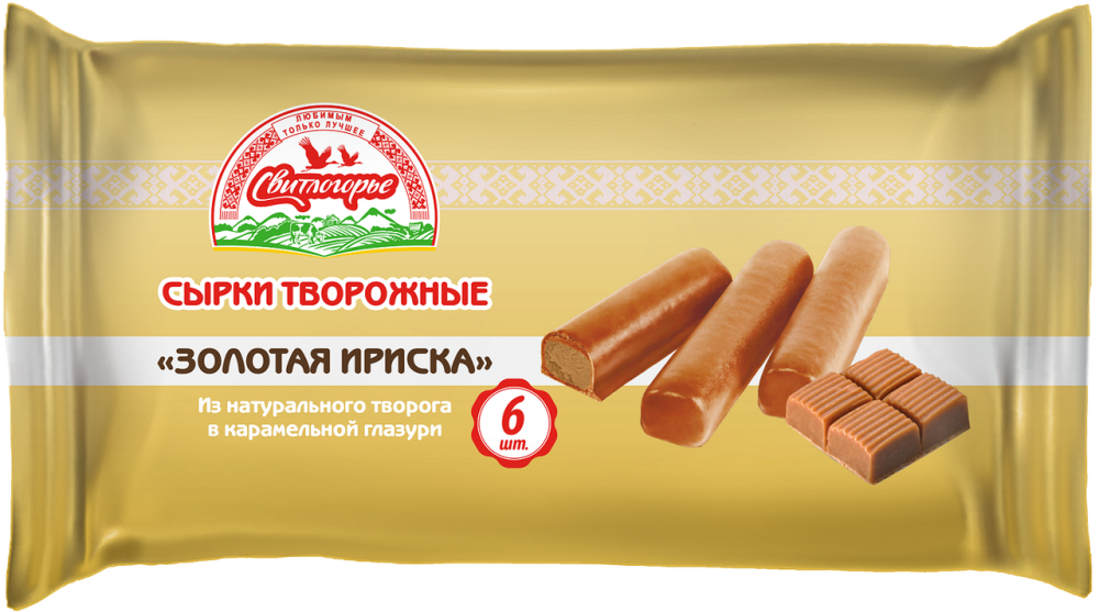 Палочки творожные Свитлогорье Золотая ириска 23%, 180г