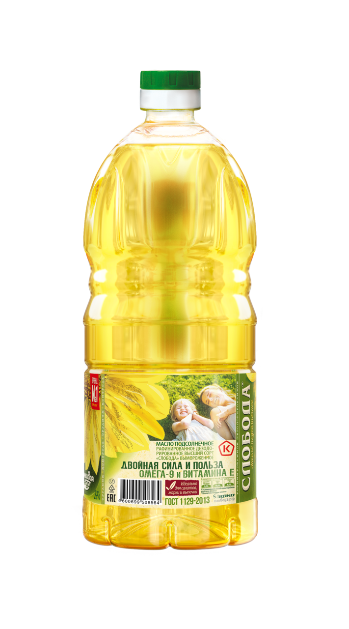 Подсолнечное масло Слобода рафинированное 2,7 л