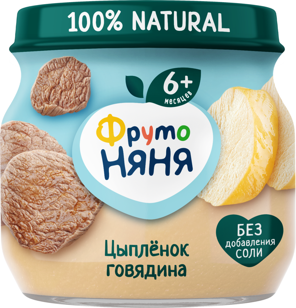 Пюре ФрутоНяня цыпленок-говядина, 80г