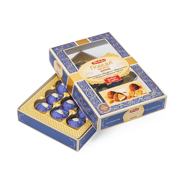 Конфеты Победа вкуса трюфели марципан-грецкий орех, 225г