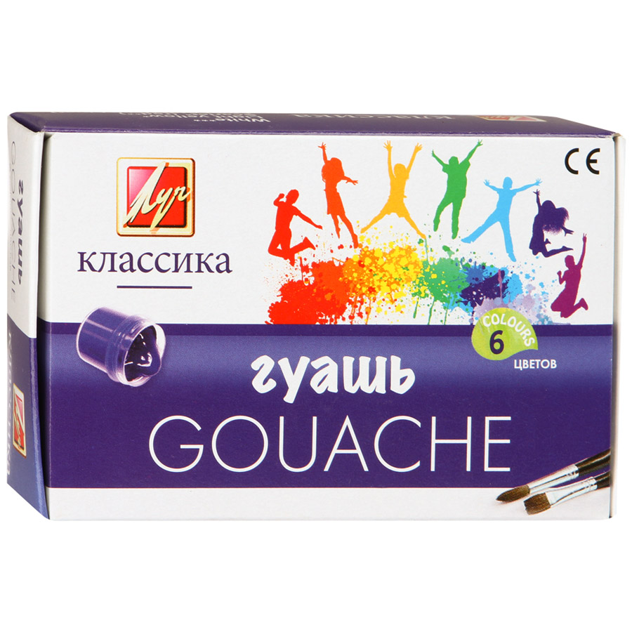 Гуашь Луч Классика 6 цветов 20мл