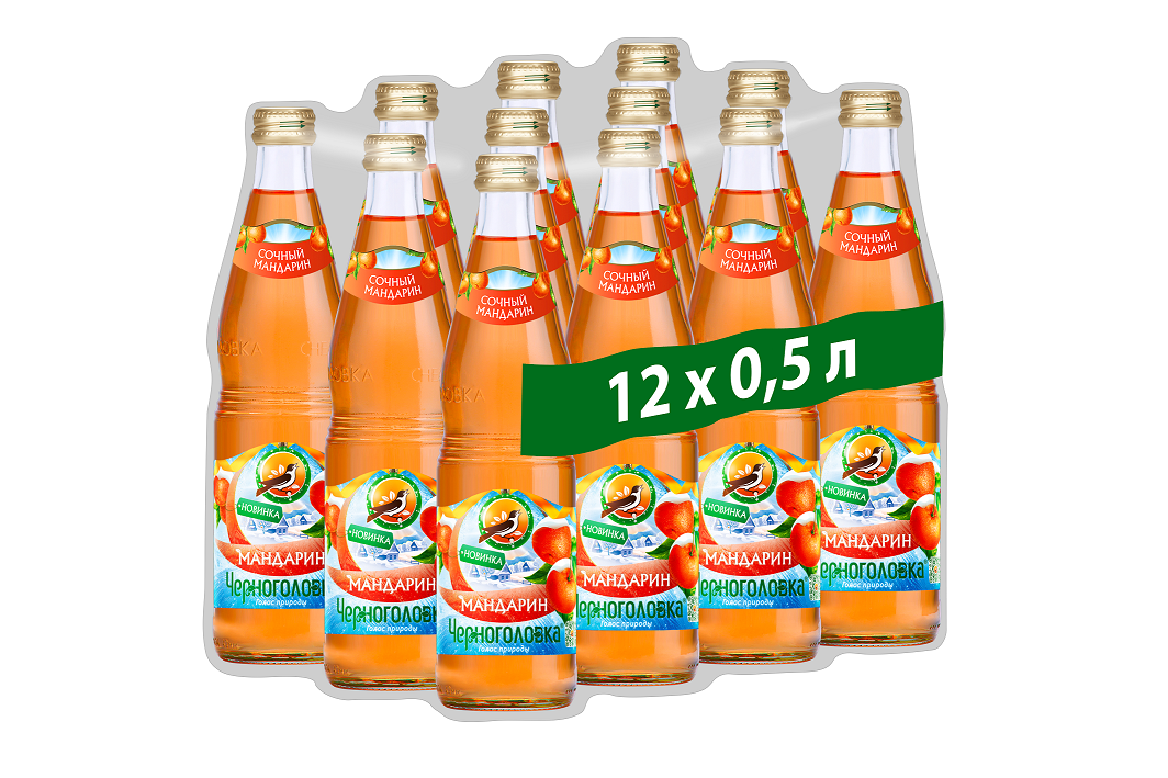 Напиток Напитки из черноголовки Мандарин сильногазированный, 500мл