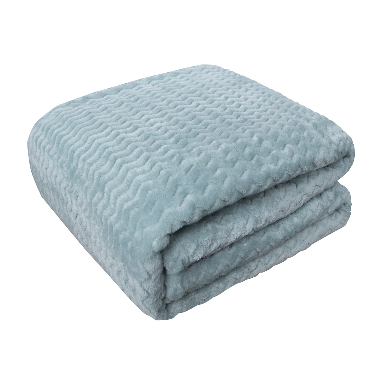 Tarrington House Плед микровелюр Волна мятный 250г, 200 x 220см