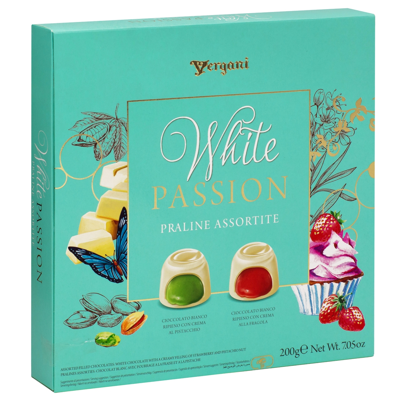 Конфеты Vergani Mix White Passion ассорти, 200г