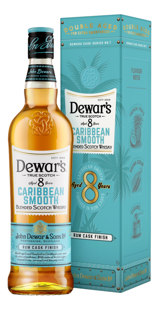 Виски Dewar's Caribbean Smooth 8 лет в подарочной упаковке, 0.7л