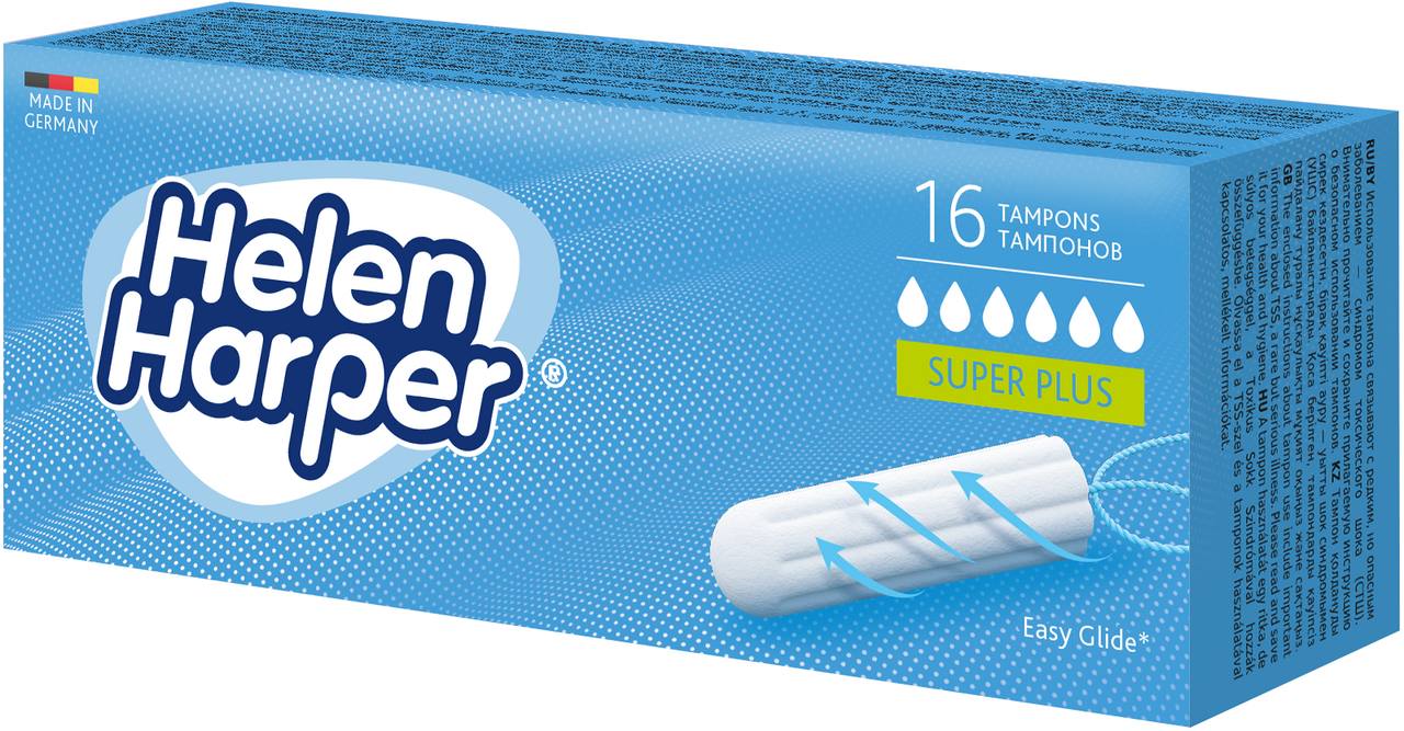 Тампоны женские Helen Harper super plus гигиенические без аппликатора, 16шт