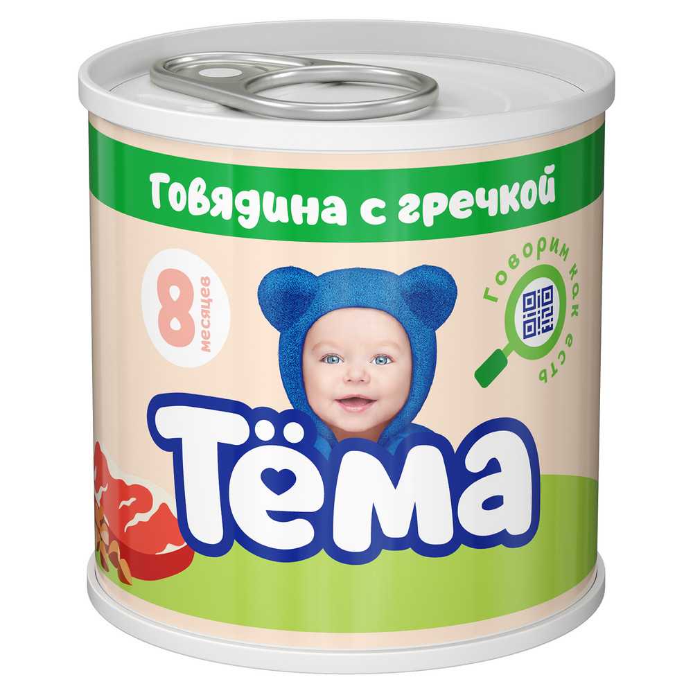 Пюре Тема Говядина-гречка, 90г