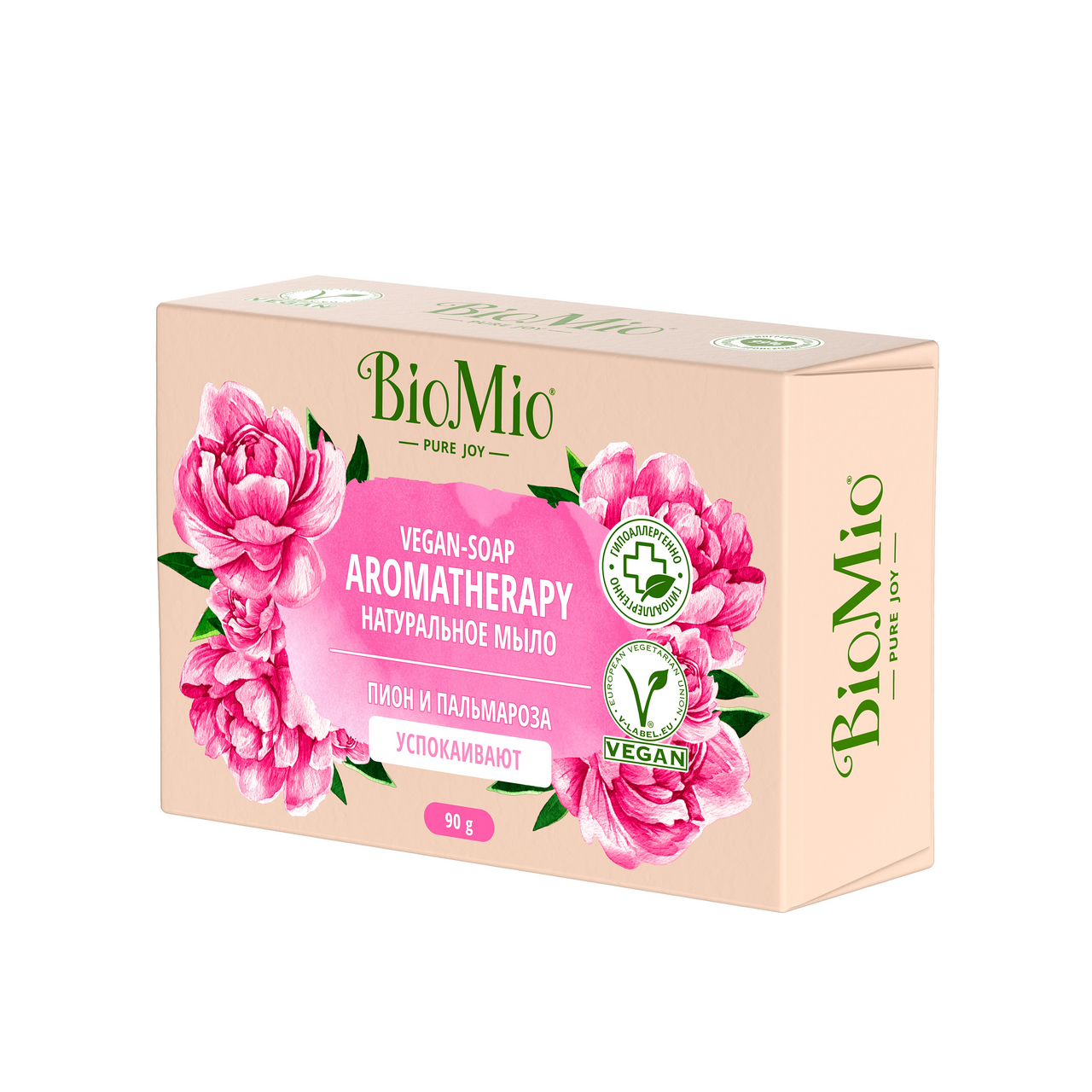 Мыло BioMio пион и пальмароза, 90г Мыло BioMio пион и пальмароза, 90г