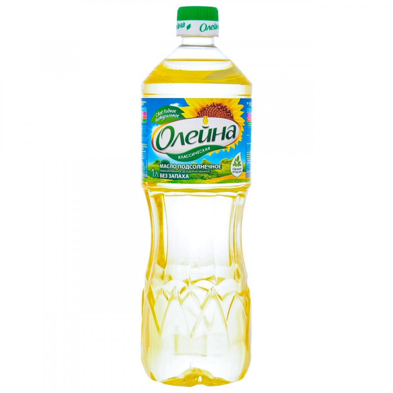 Масло Олейна Классическая подсолнечное рафинированное дезодорированное 1л