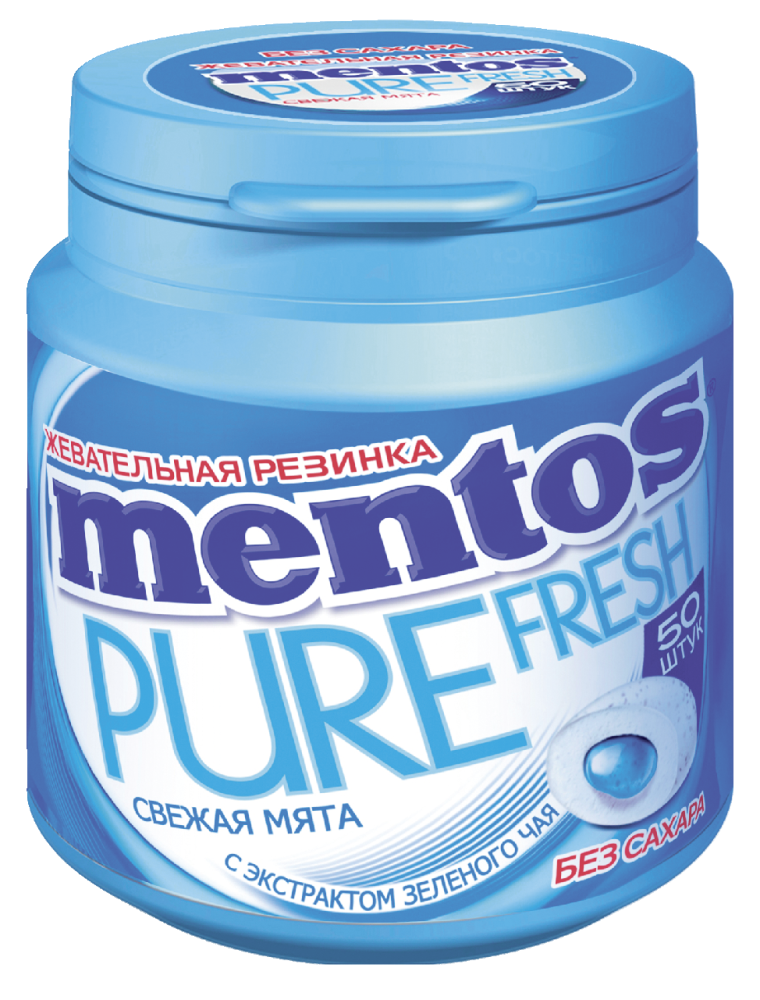 Жевательная резинка Mentos Pure Fresh Mint 100г пластиковая банка