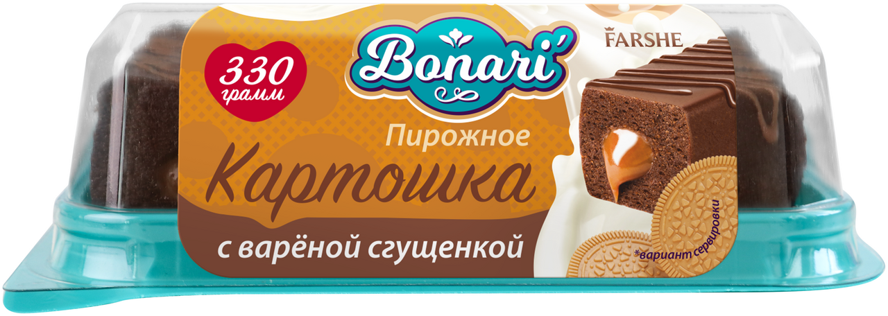 Пирожное Bonari картошка со сгущенкой, 330г