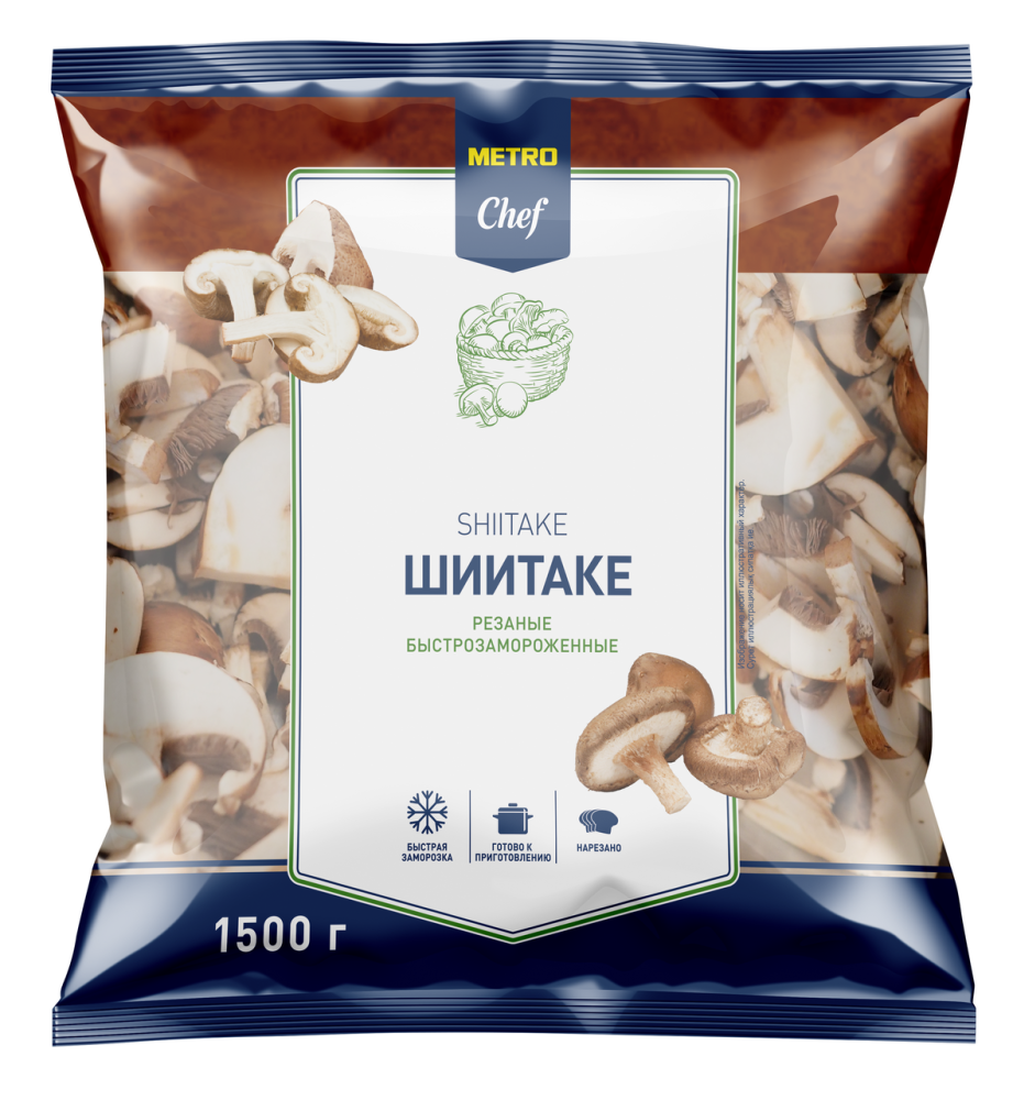 METRO Chef Грибы шиитаке резаные, 1.5кг