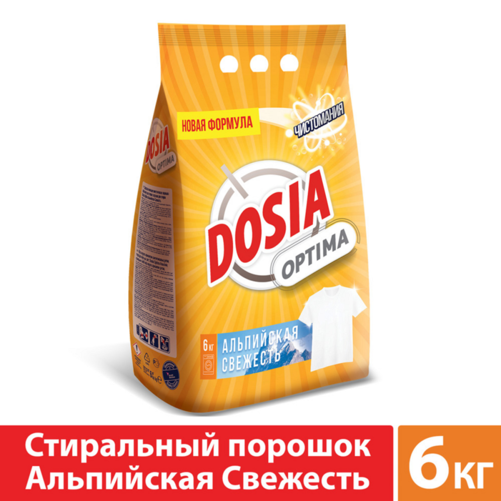 Стиральный порошок Dosia Optima Альпийская Свежесть 6 кг Стиральный порошок Dosia Optima Альпийская Свежесть 6 кг