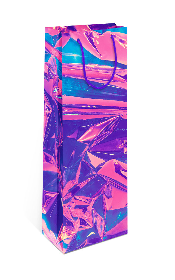 Пакет Арт и Дизайн под бутылку бумажный 12 х 36 х 8,5 см в ассортименте