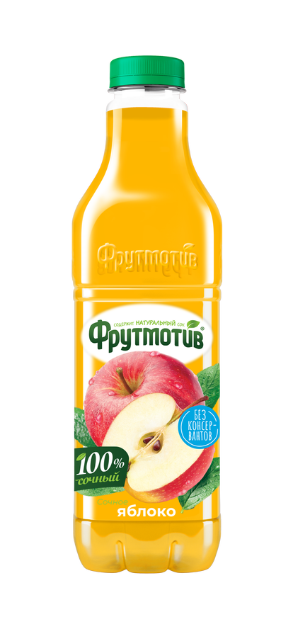 Напиток сокосодержащий Фрутмотив сочное яблоко, 1.5л