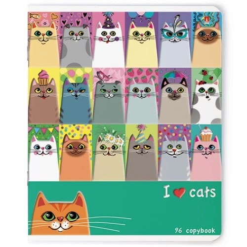 Тетрадь Альт в клетку в ассортименте, 96л