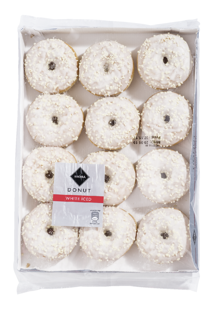 Донат RIOBA белая глазурь, 52г*12шт