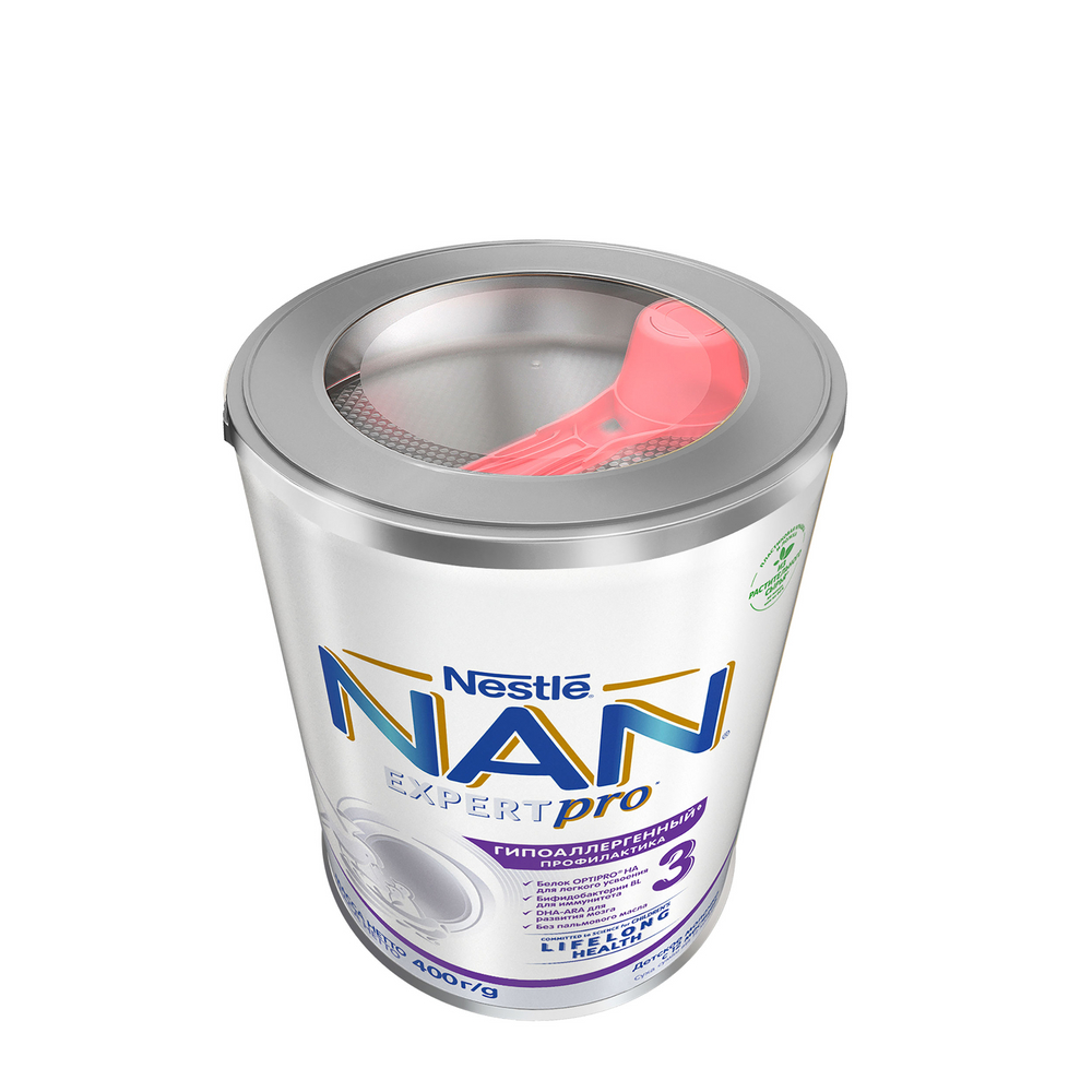 Напиток сухой молочный Nestle Nan-3 Детское молочко гипоаллергенное с 12 месяцев, 400г