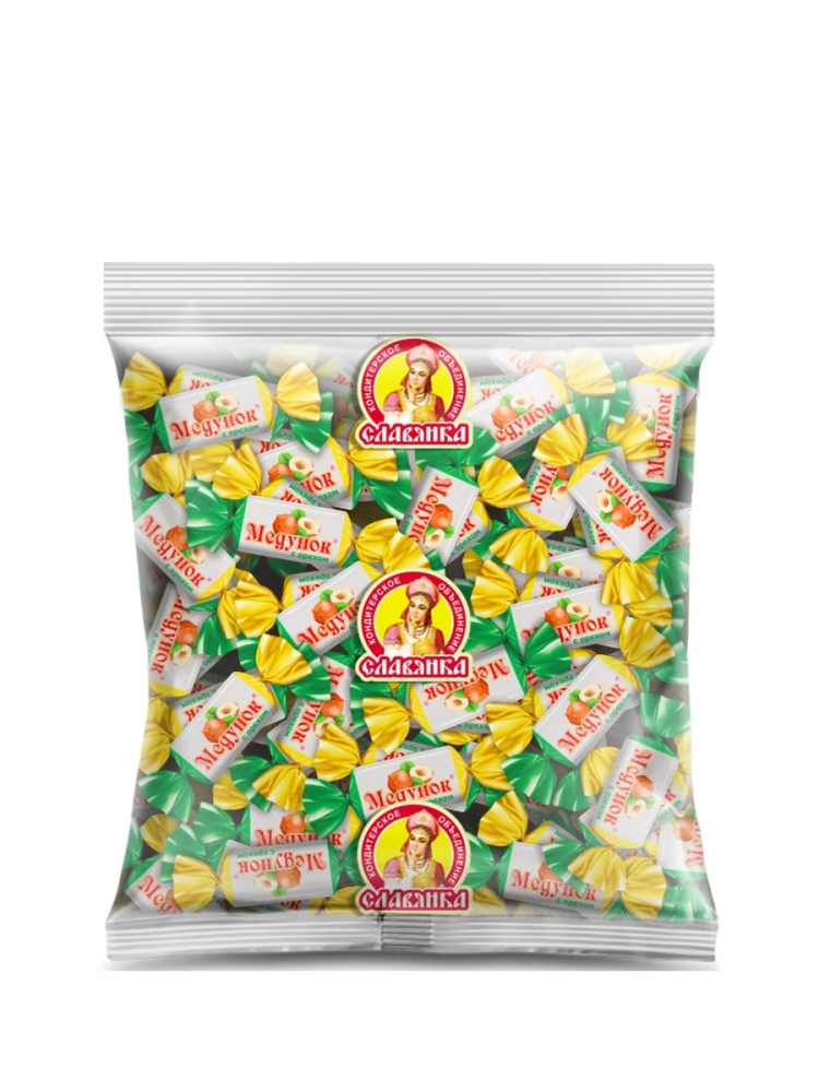Конфеты Славянка Медунок с орехом, 1кг Конфеты Славянка Медунок с орехом, 1кг