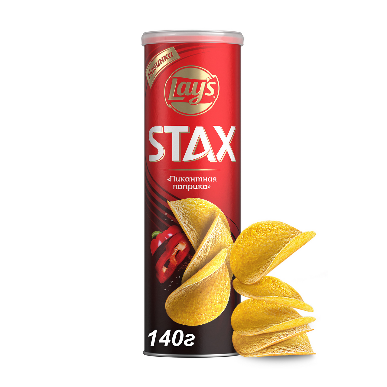 Чипсы картофельные Lays Stax Паприка 140 г