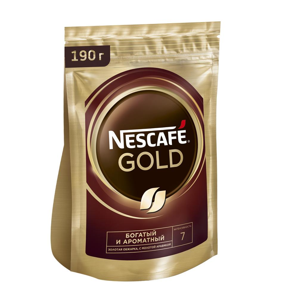 Кофе Nescafe Gold растворимый, 190г