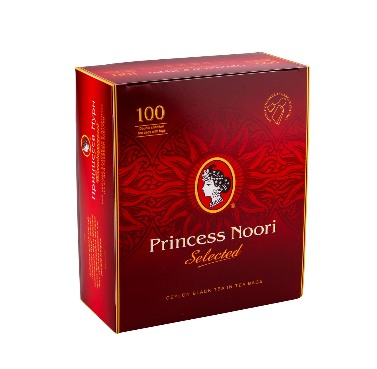 Чай Принцесса Нури цейлонский черный байховый "Отборный" 100 пакетиков по 2г