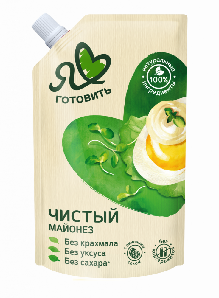 Майонез Я люблю готовить чистый 67%, 336г