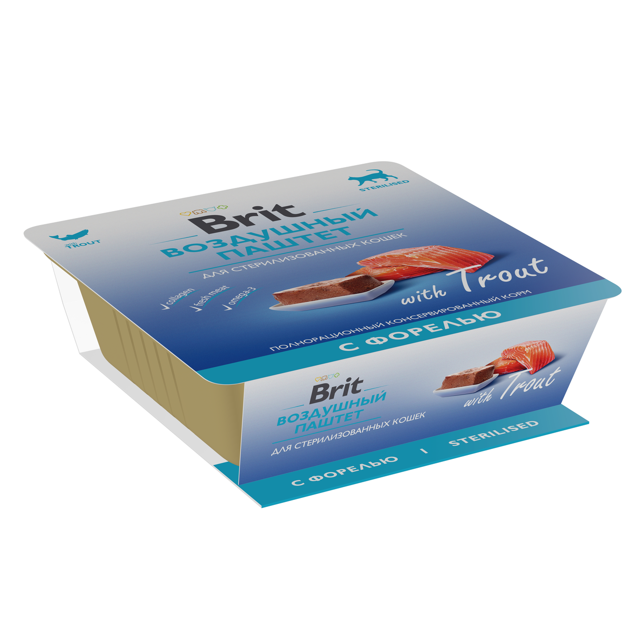 Паштет Brit воздушный для стерилизованных кошек форель, 100г