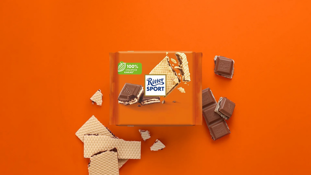 Шоколад Ritter Sport вафля-какао-мусс, 100г
