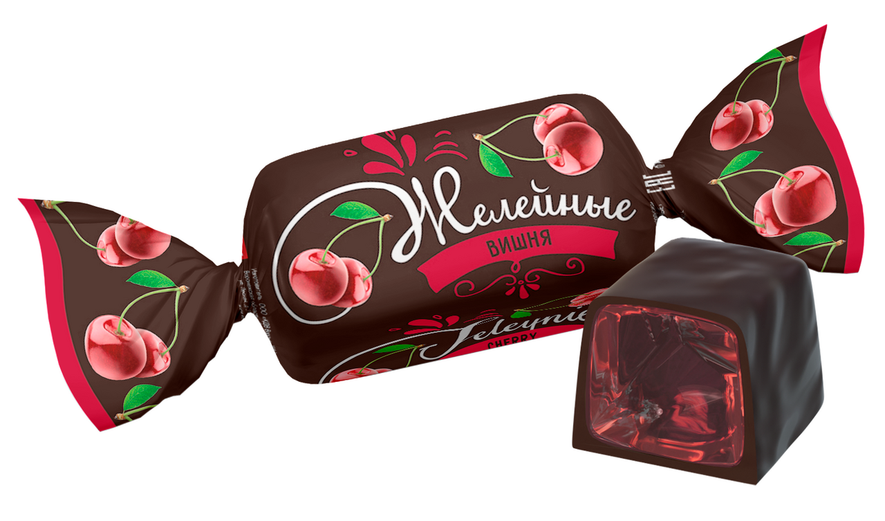 Конфеты Kdv желейные вишневые глазированные, 500г