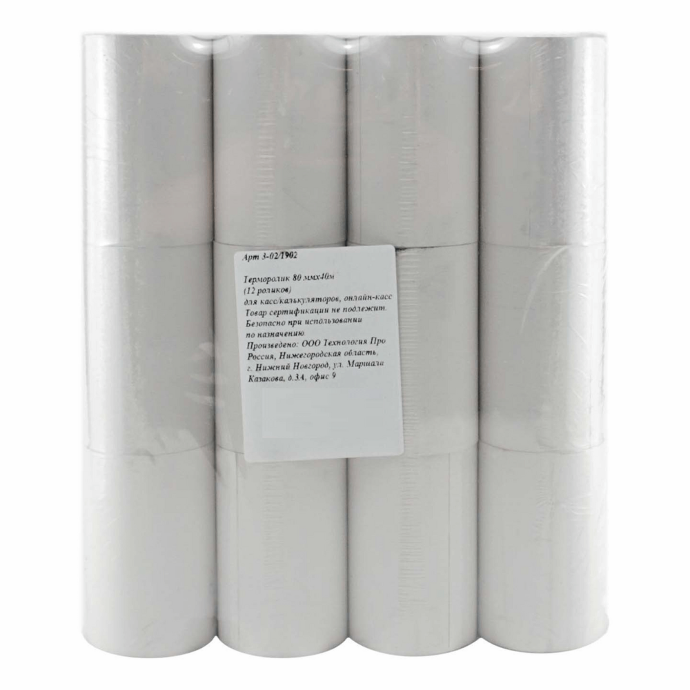 Терморолик Технология Про для касс/калькуляторов 80 мм х 40 м