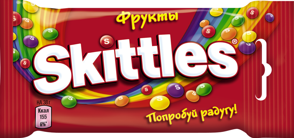 Жевательные конфеты Skittles \"Фрукты\" 38г