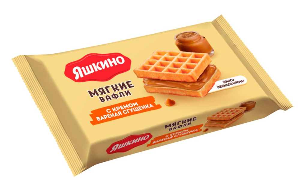 Вафли Яшкино мягкие с вареной сгущенкой, 120г