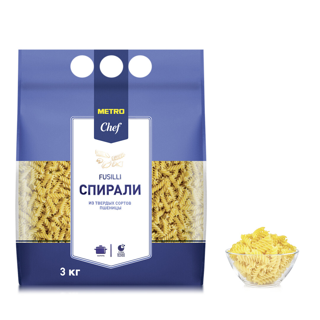 METRO Chef Макароны спирали, 3кг