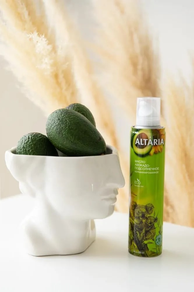 Масло Altaria авокадо-подсолнечное нерафинированное, 250мл