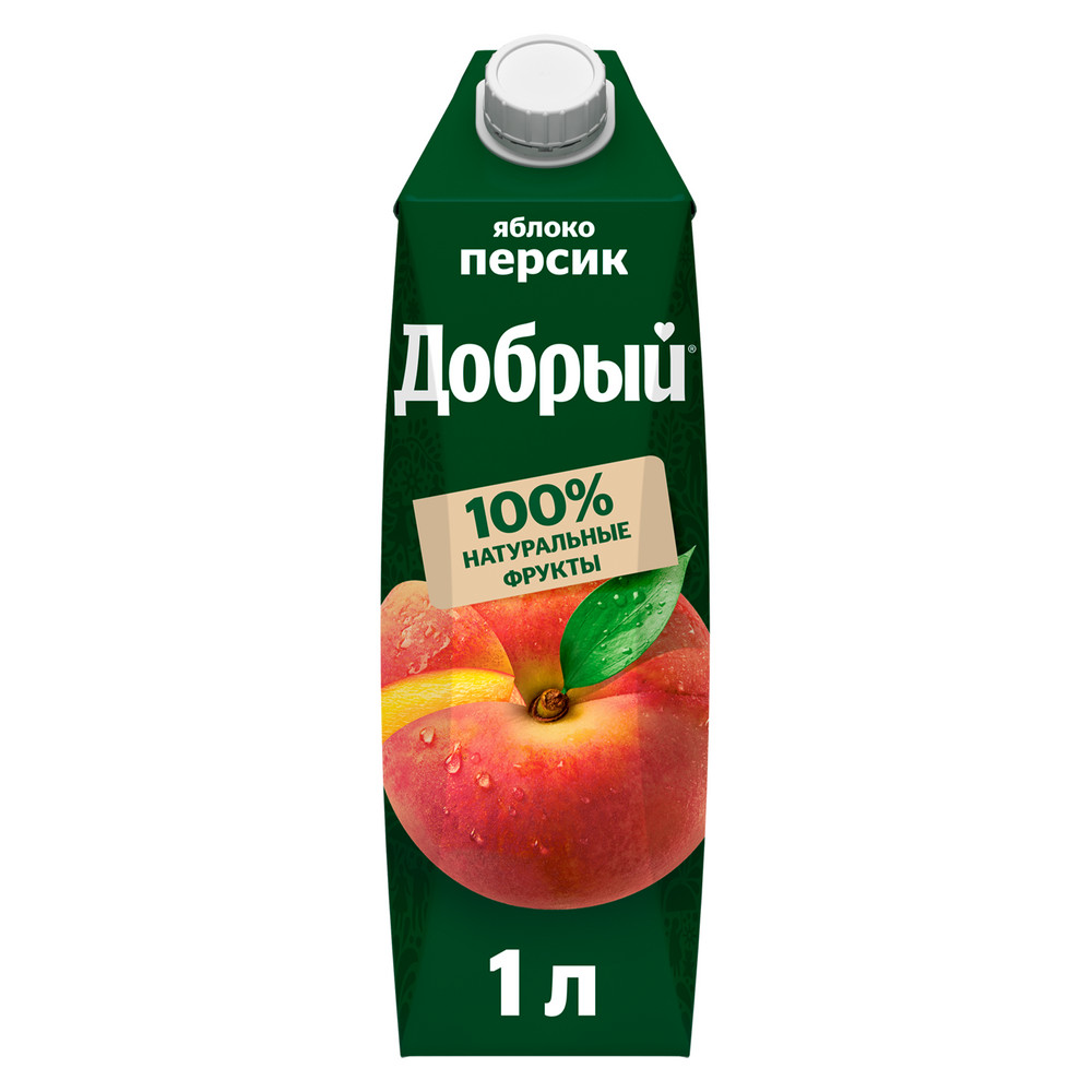 Нектар Добрый яблоко-персик, 1л