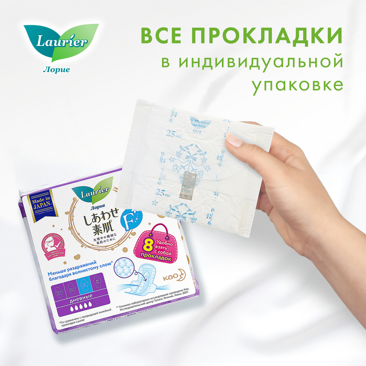 Прокладки ежедневные Laurier F супертонкие, 8шт