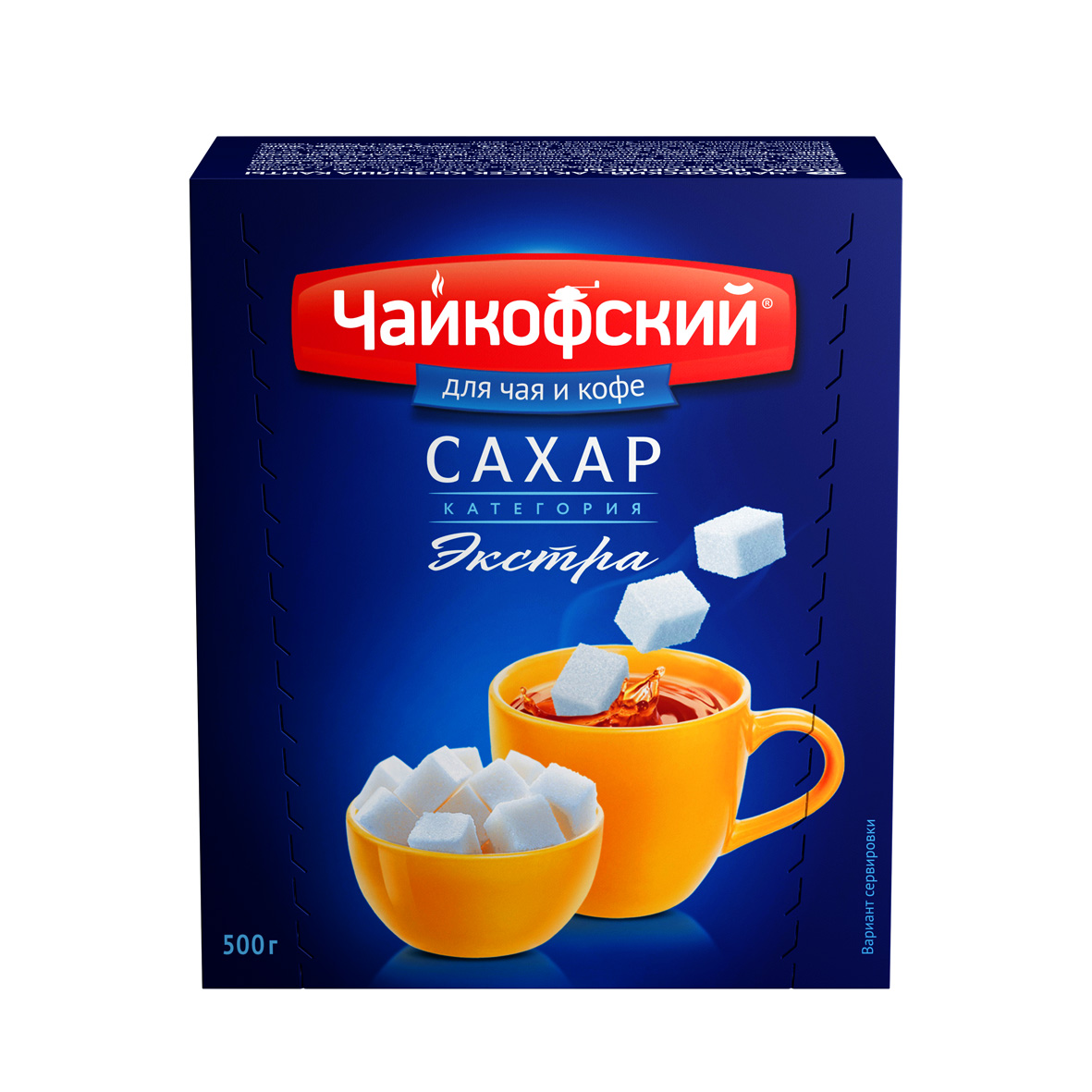 Сахар Чайкофский белый кусковой экстра, 500г