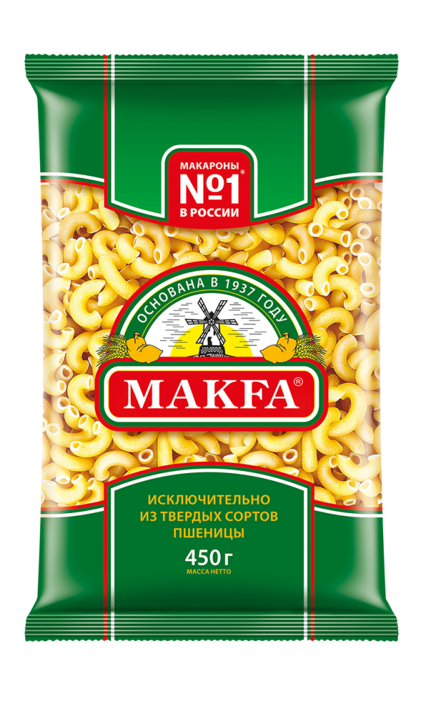 Макаронные изделия Макфа Рожки гладкие 450 г