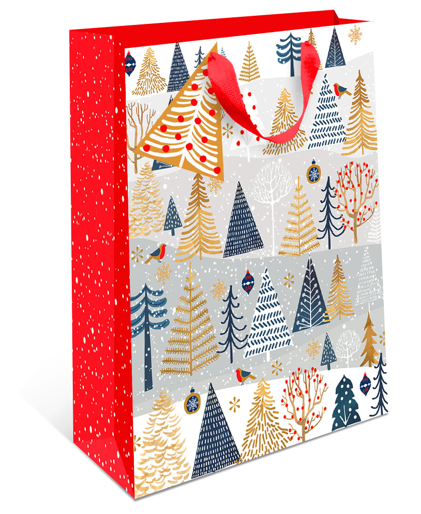 Сумка бумажная АРТ ДИЗАЙН Premium Новый год, 26x36x11см