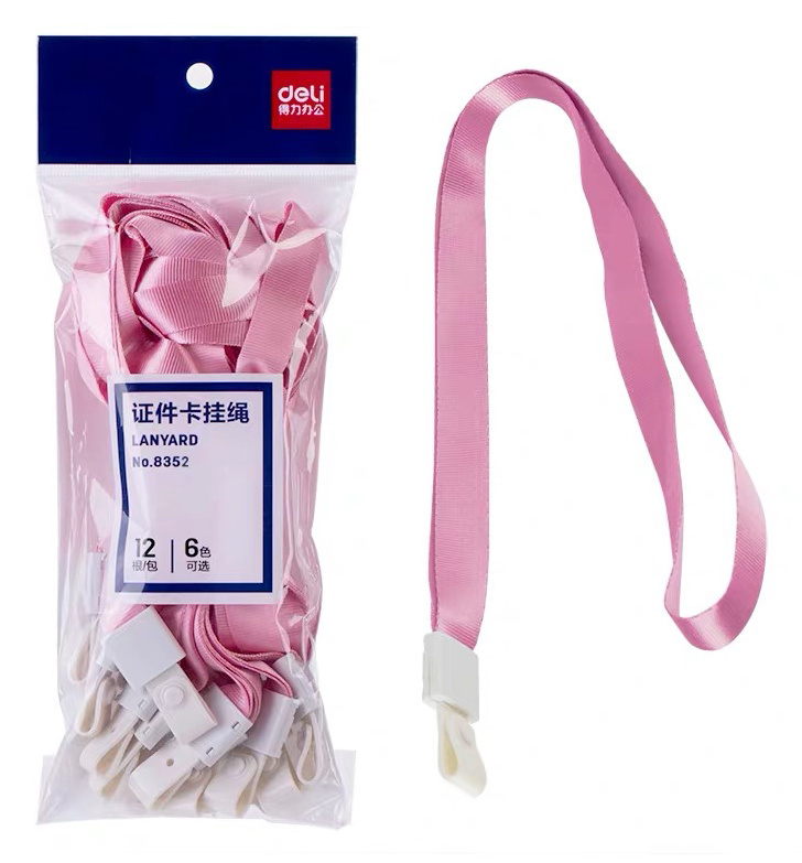 Шнур для бейджа Deli 8352 синий 45 х 1 см 12 шт