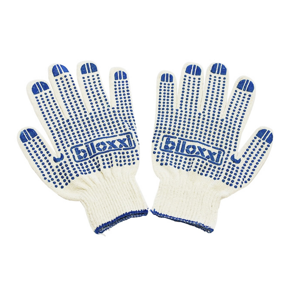 Перчатки Biloxxi хлопчатобумажные с ПВХ покрытием, 12 пар