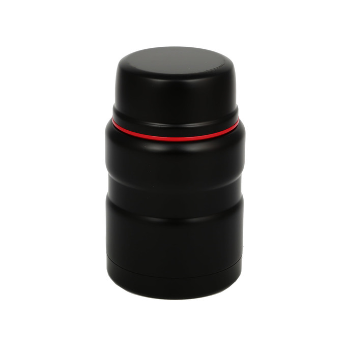 Термос Kukina Raffinata для еды с ложкой черный 0,5 л