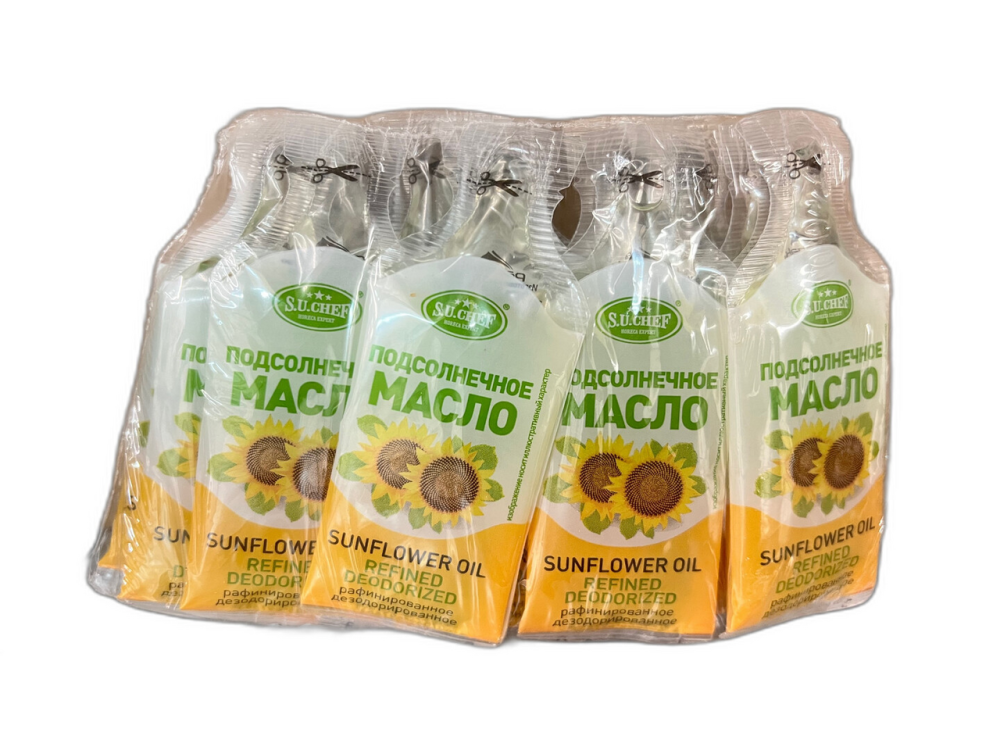 Масло S.U.Chef подсолнечное рафинированное дезодорированное 20шт x 10мл, 200мл