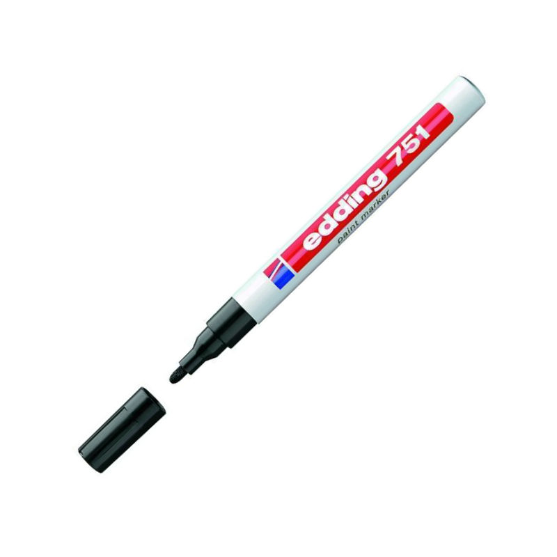 Маркер Edding краска лаковый E-751 черный, 1-2мм